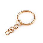 Metal key ring with chain Ø25mm