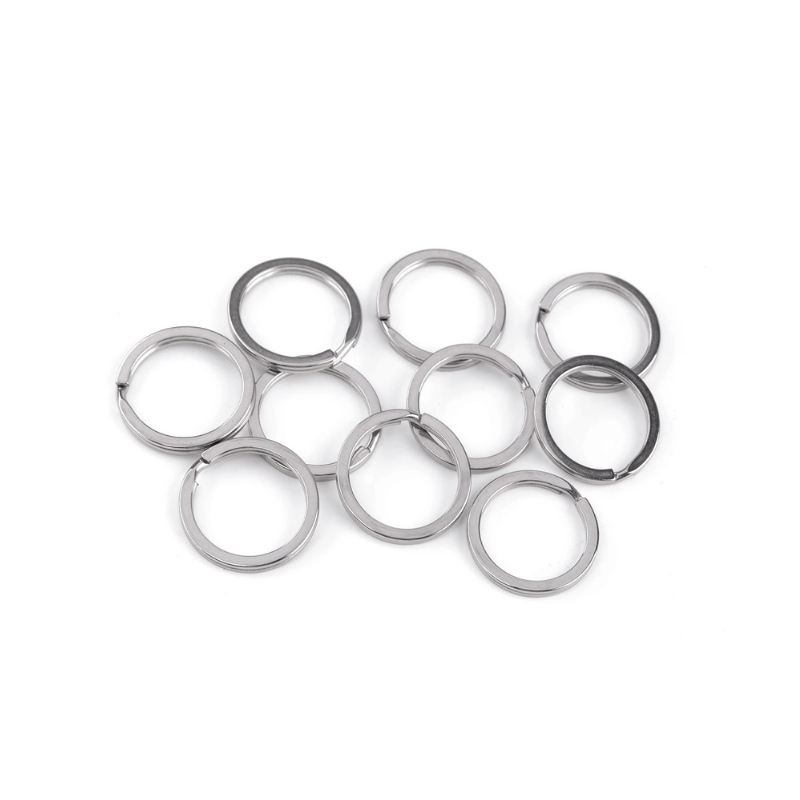 Surgical steel key ring - flat