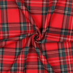 Kostīmu audums 144cm | 230g/m² - rūtains - sarkanas