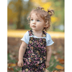 Cotton velvet fabric BABYCORD 140cm | 145g/m² - flowers