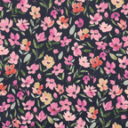 Cotton velvet fabric BABYCORD 140cm | 145g/m² - flowers
