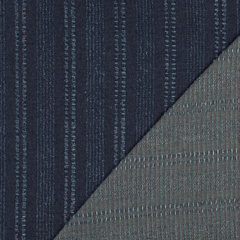 Denim fabric 175cm | 320g/m² – dark blue with worn effect