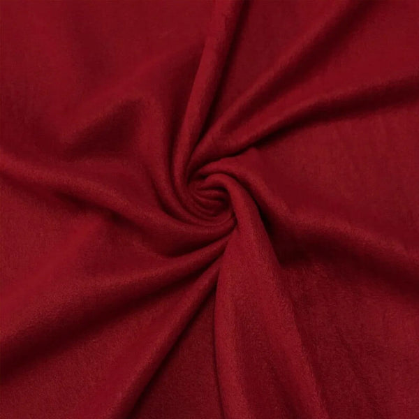 Vienkrāsains flīsa audums 150cm - Bordo