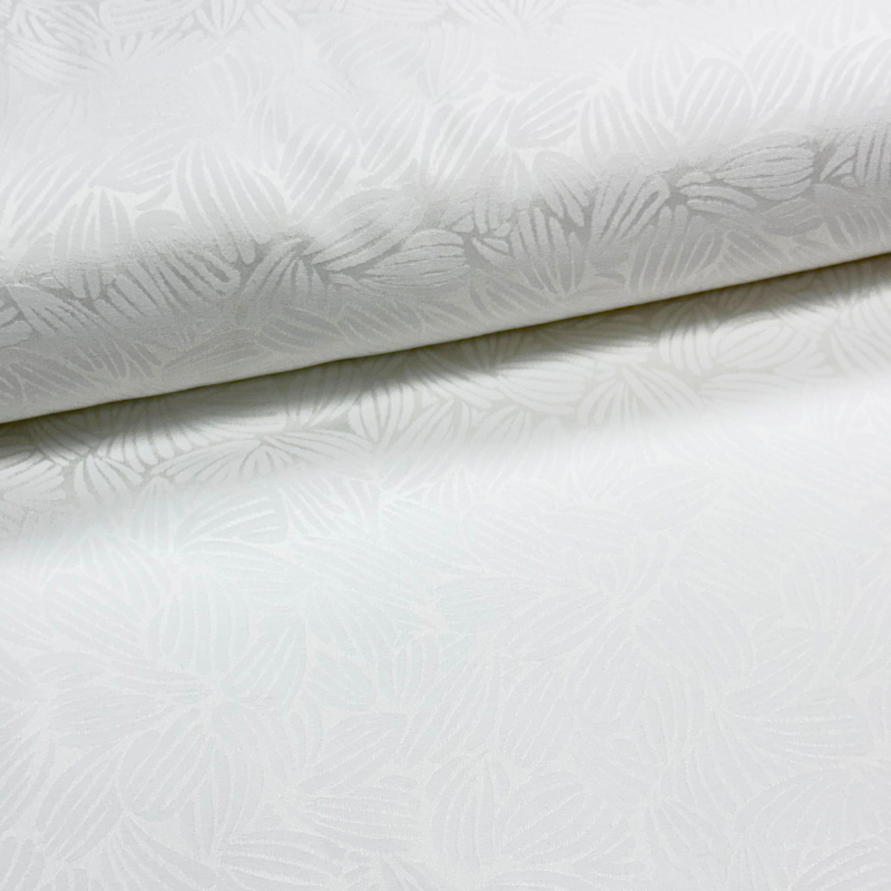 Galdautu audums 320cm – balts ar rakstu