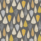 Kanvas audums 280cm | 230g/m² – lapas uz pelēka fona