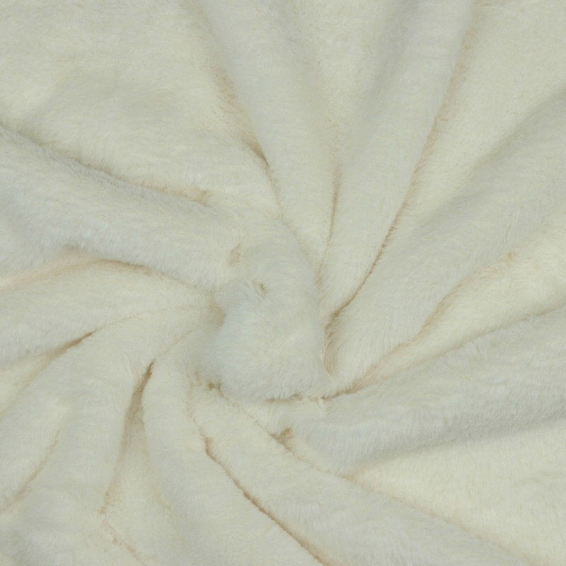 Mākslīgās kažokādas audums 155cm | 320g/m² - 002 krēmkrāsā