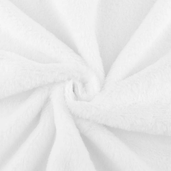 Mākslīgās kažokādas audums 160cm | 260g/m² - balts