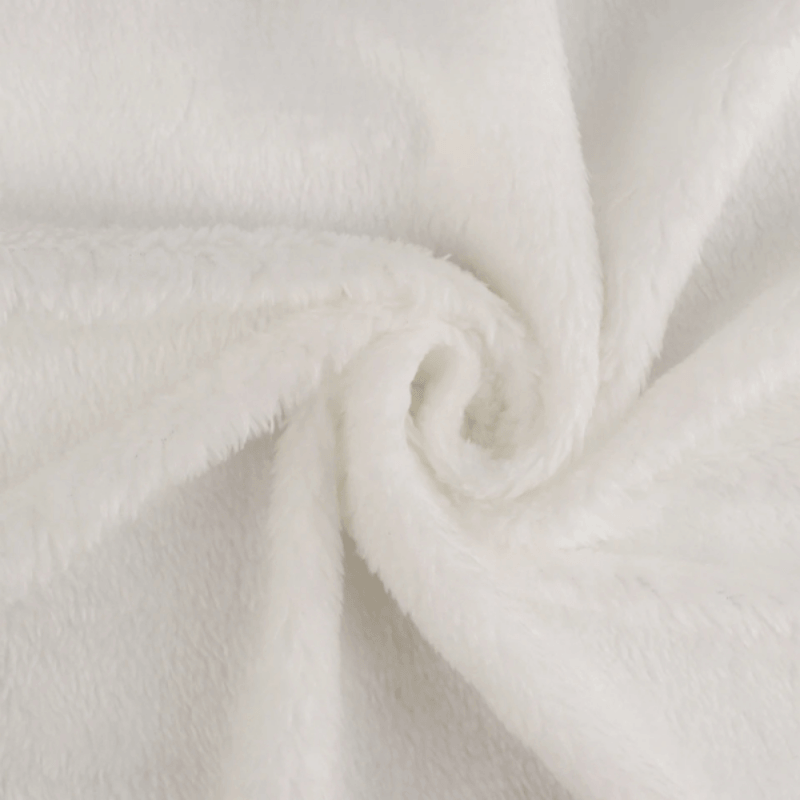 Mākslīgās kažokādas audums 160cm | 170-190g/m² - balts