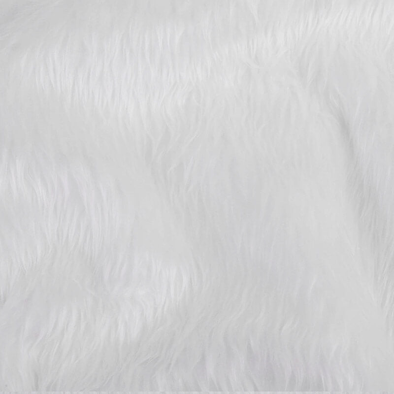 Mākslīgās kažokādas audums 165cm | 270g/m² - balts