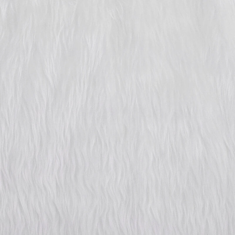 Mākslīgās kažokādas audums 165cm | 270g/m² - balts