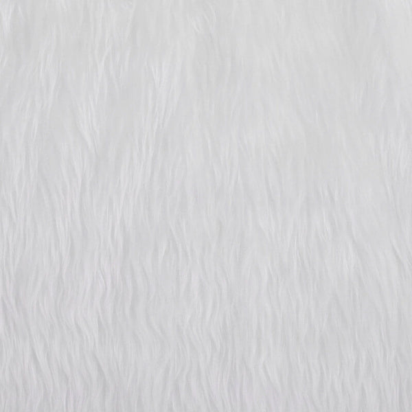 Mākslīgās kažokādas audums 165cm | 270g/m² - balts
