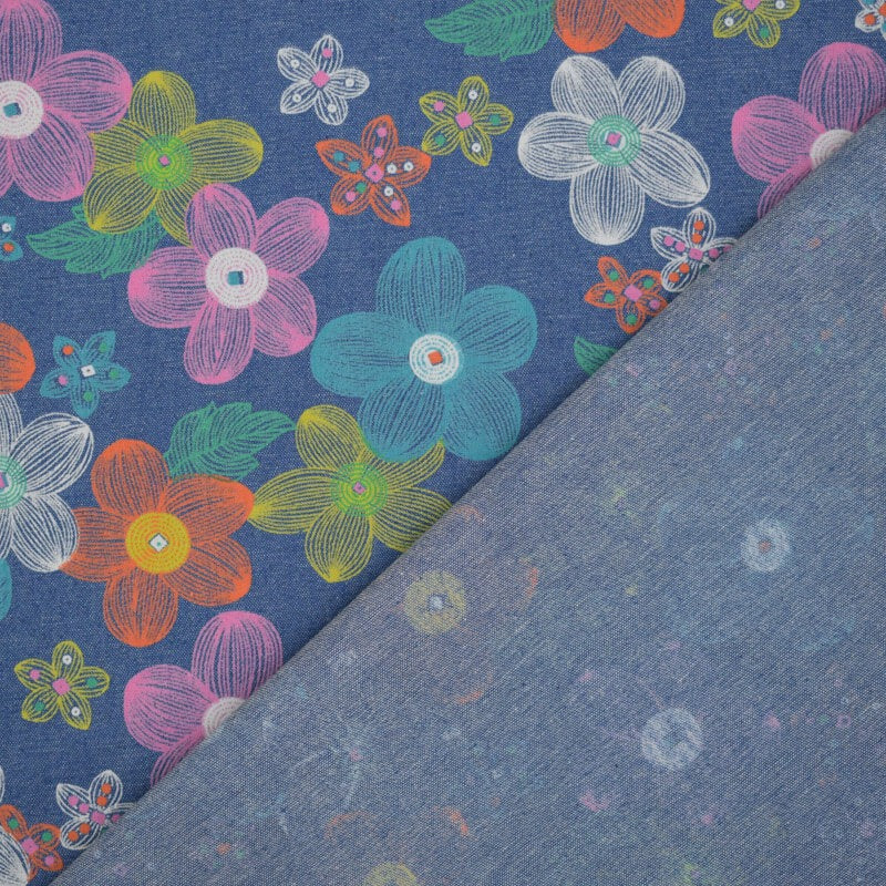 Cotton fabric 145cm | 125g/m² – flowers