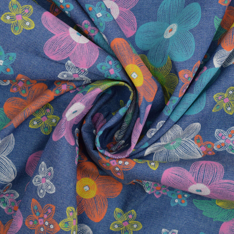 Cotton fabric 145cm | 125g/m² – flowers