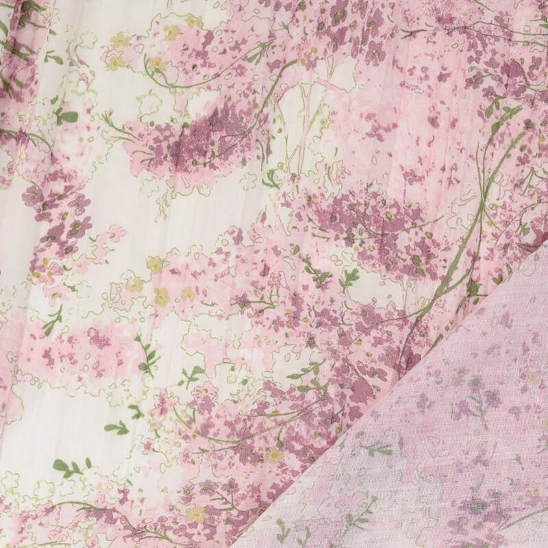 Cotton - polyester fabric 138cm | 80g/m² - floral pattern