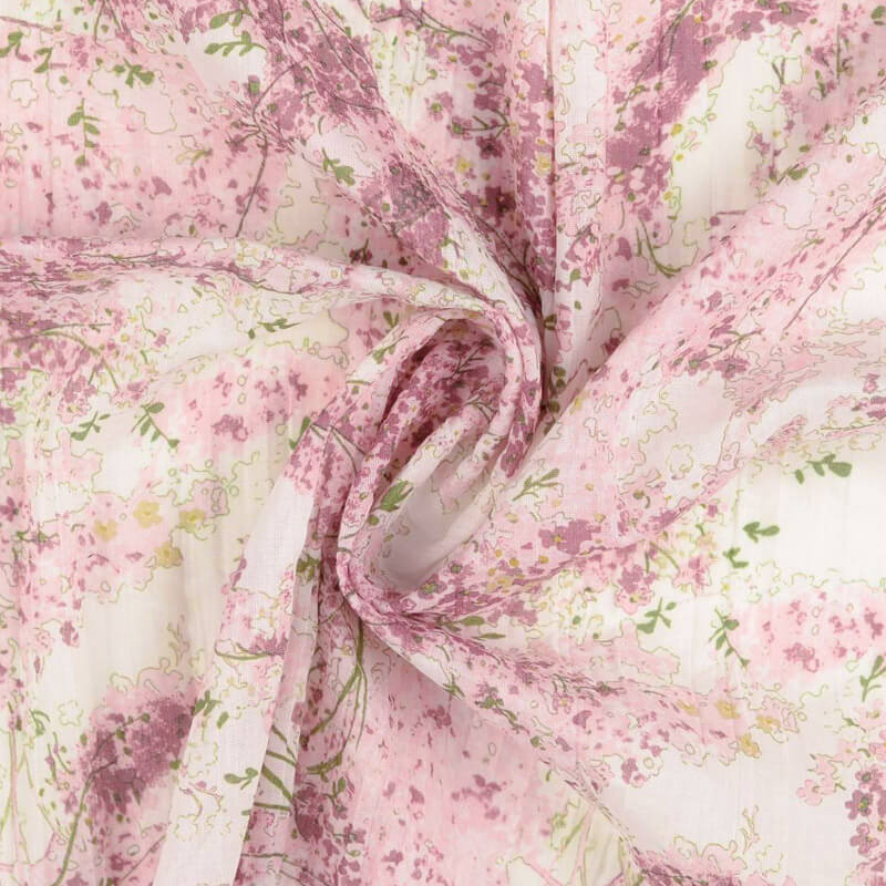 Cotton - polyester fabric 138cm | 80g/m² - floral pattern
