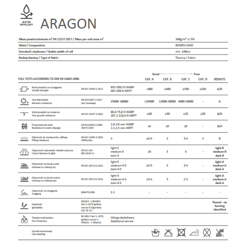 Furniture fabric 140cm Aragon