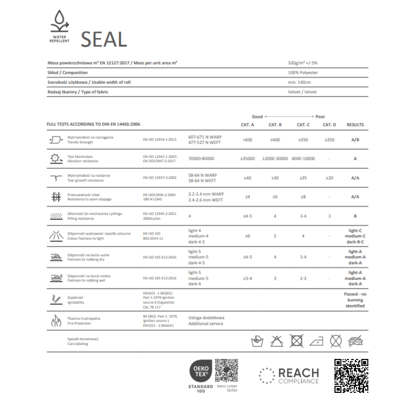 Mēbeļu audums 140cm Seal
