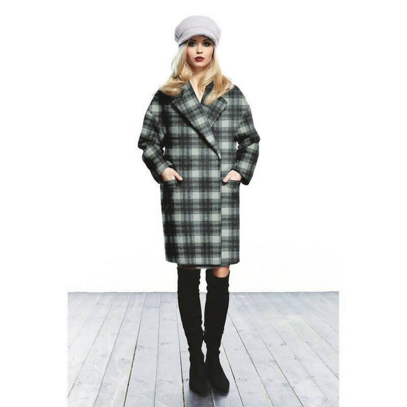 Last season's coat fabric - plaid -12%