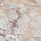 Embroidered lace fabric 130cm