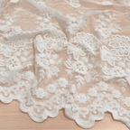 Embroidered lace fabric 130cm