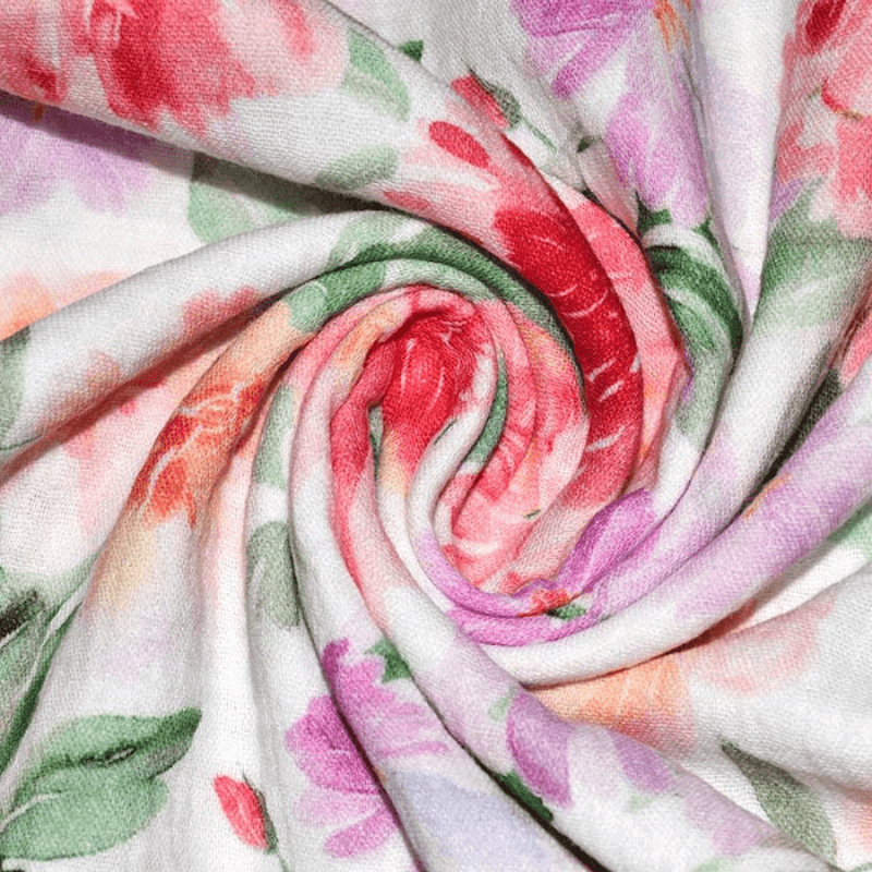 Muslina audums 130cm | 115g/m² – ziedi