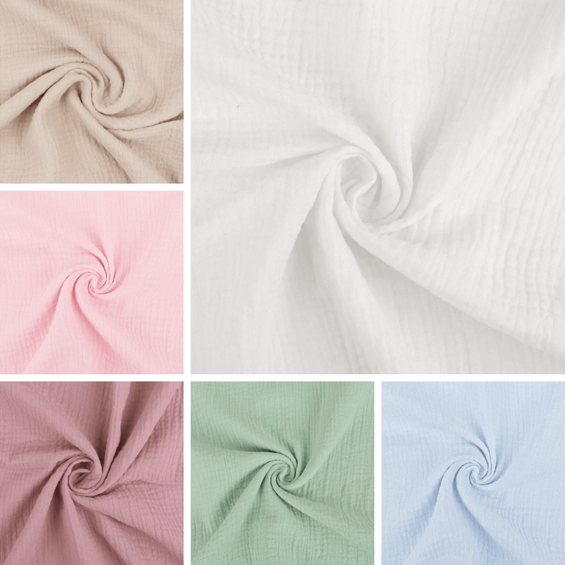 Vienkrāsains muslina audums 140cm | 120-135g/m²
