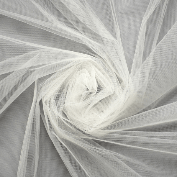 Mīksts apģērbu tilla audums 120cm - piena balts