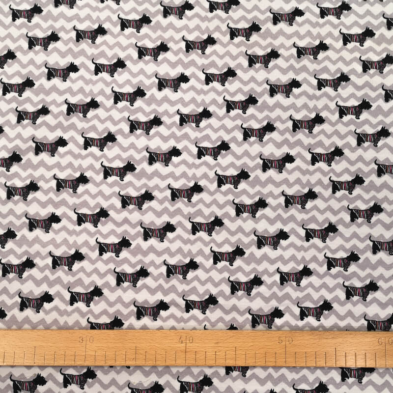 Knitted fabric 140cm | 200g/m² – dogs