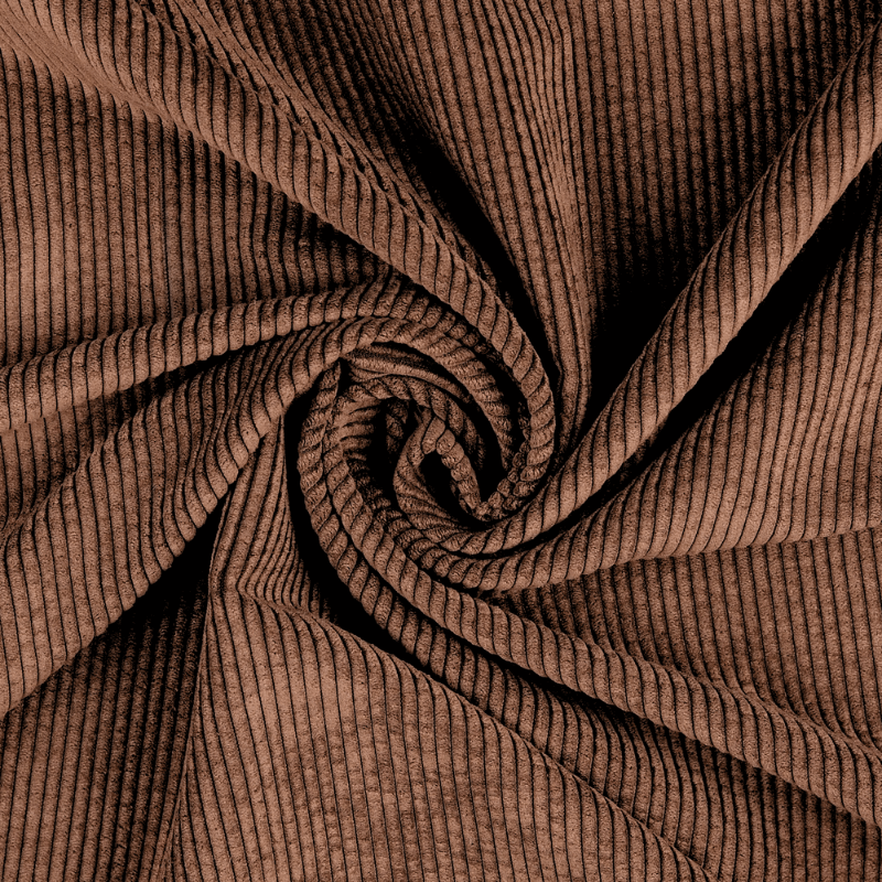 Kokvilnas velveta audums 150cm | 335g/m² - 5007 brūns