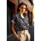 Viscose fabric 135cm | 110g/m² – floral pattern on a dark background