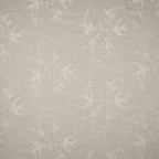 Embroidered linen - viscose fabric 130cm | 245g/m² - birds on a natural background