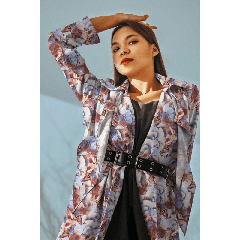 Viscose fabric 140cm | 110g/m² – leaves