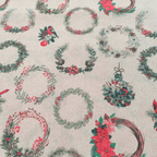 Audums mājas tekstilam 270cm | 180g/m² – Ziemassvētku vainags