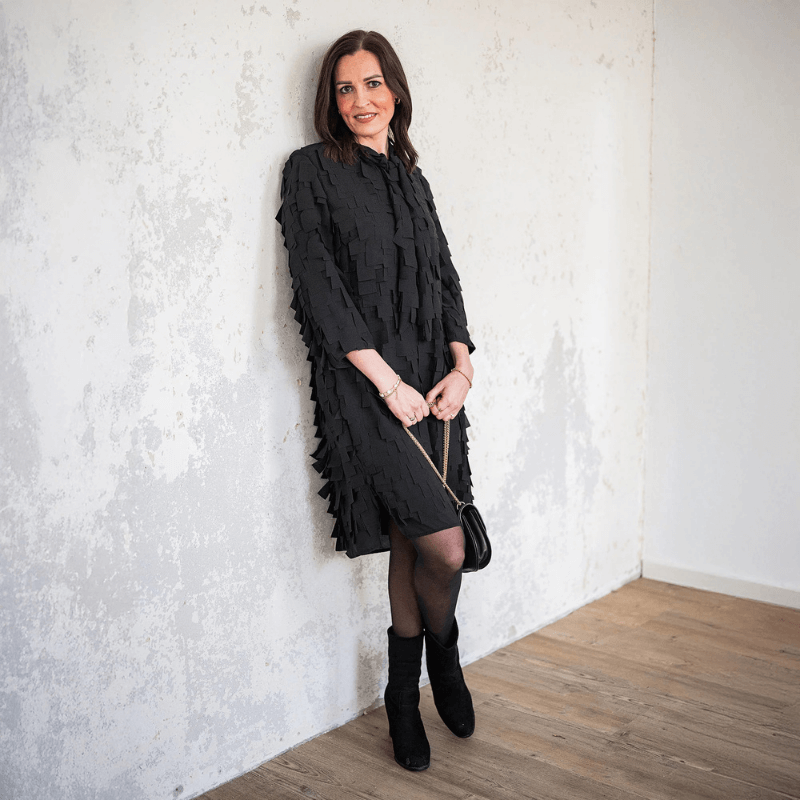 Decorative chiffon fabric 146cm | 405g/m² - black
