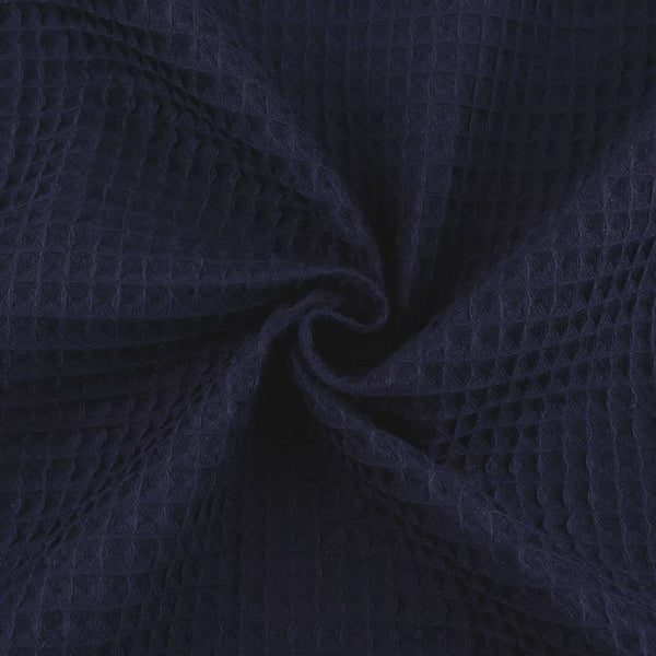 Kokvilnas vafeļaudums 150cm | 230-250g/m² - 011 tumši zils