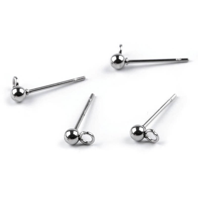 Nerūsējošā tērauda auskaru sagatave 15mm