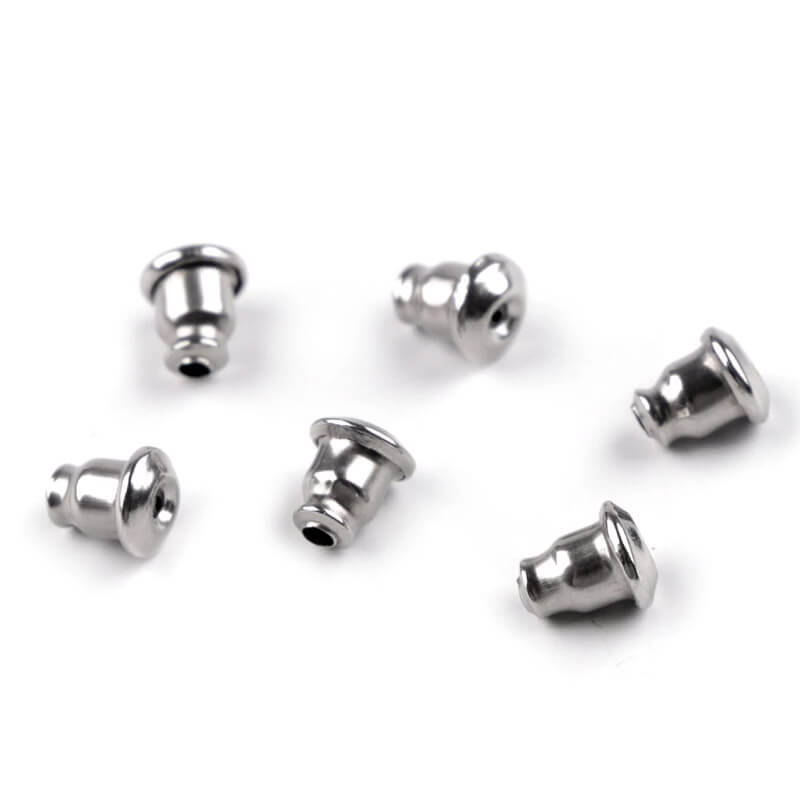 Nerūsējošā tērauda aizmugurīte auskariem 5x6mm
