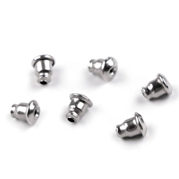Nerūsējošā tērauda aizmugurīte auskariem 5x6mm
