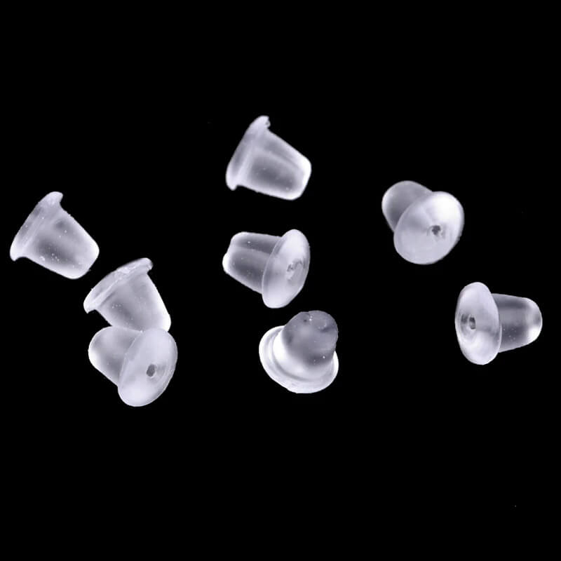 Aizmugurīte auskariem 3x5mm - caurspīdīga