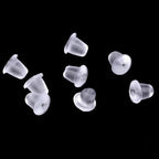 Aizmugurīte auskariem 3x5mm - caurspīdīga