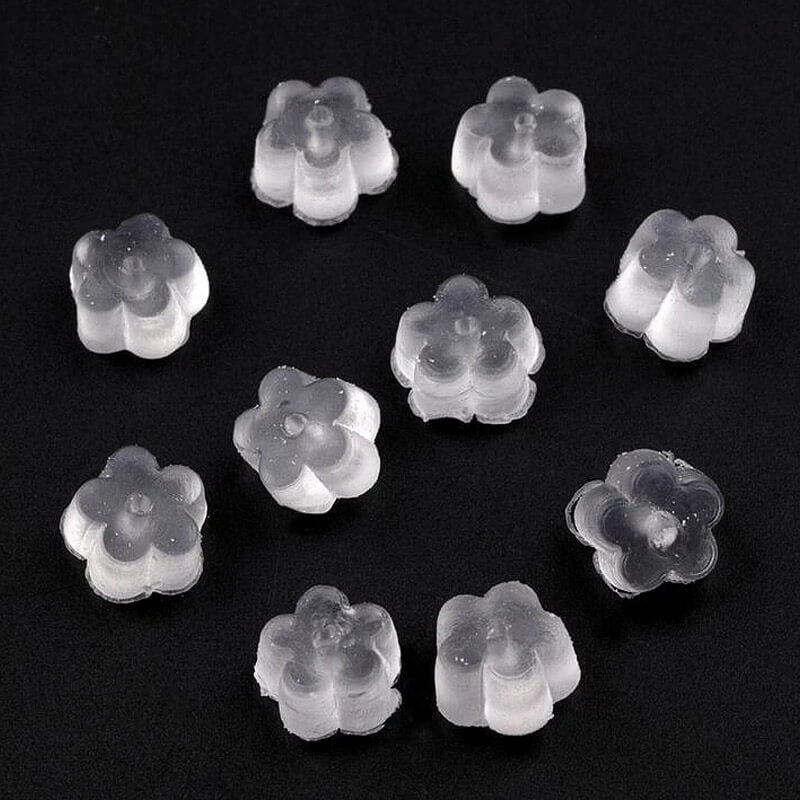 Aizmugurīte auskariem 3x5mm - ziediņš