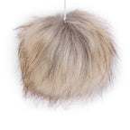 Faux fur ball Ø12cm - brown with black