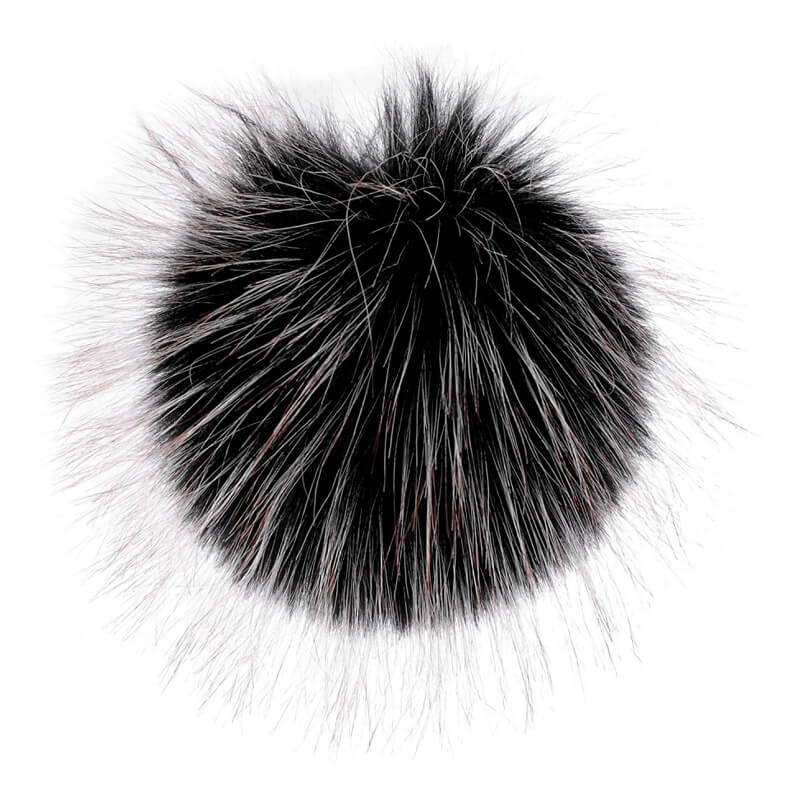 Faux fur ball Ø12cm - spotted