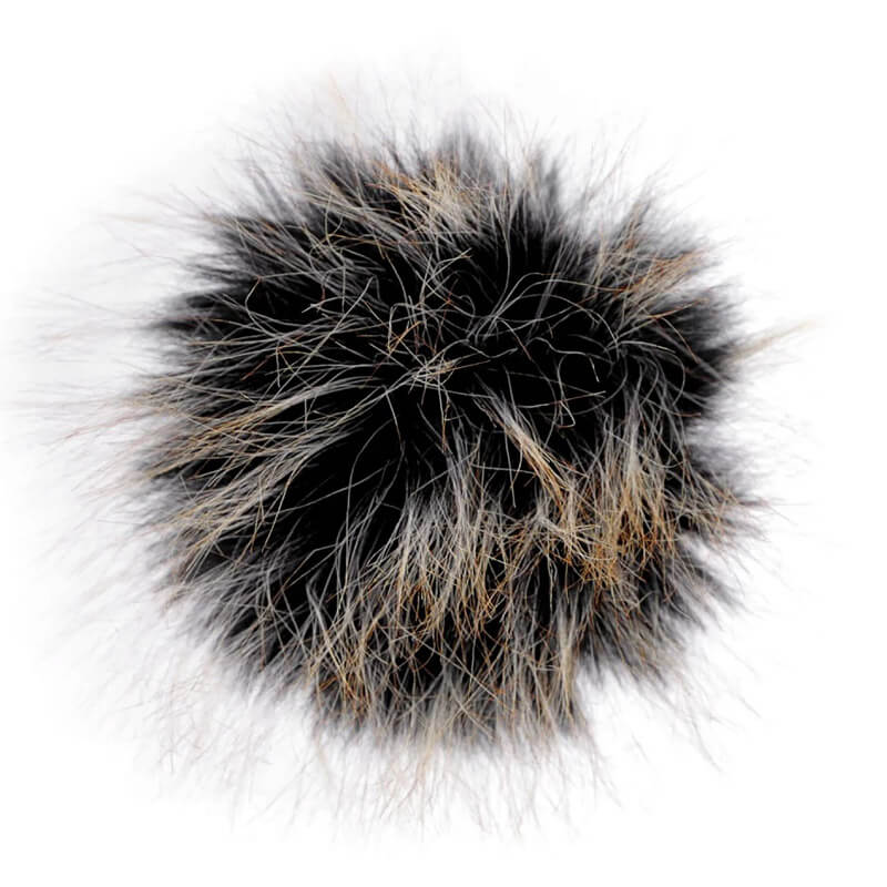 Faux fur ball Ø12cm - spotted