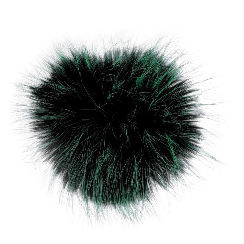 Faux fur ball Ø12cm - spotted