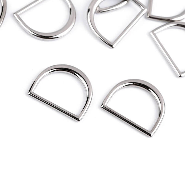 Dekoratīvs metāla D-riņķis 21x25mm | 20mm