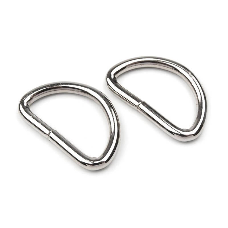 Metāla D-riņķis 25x39mm | 32mm - niķelis