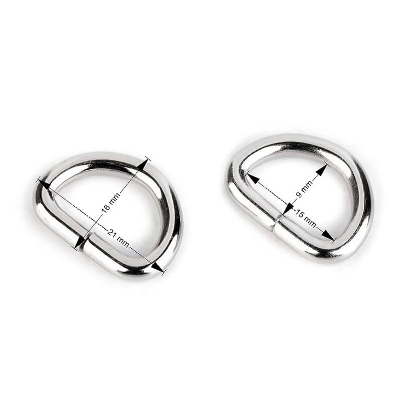 Metal D-ring 16x21mm | 15mm 750707