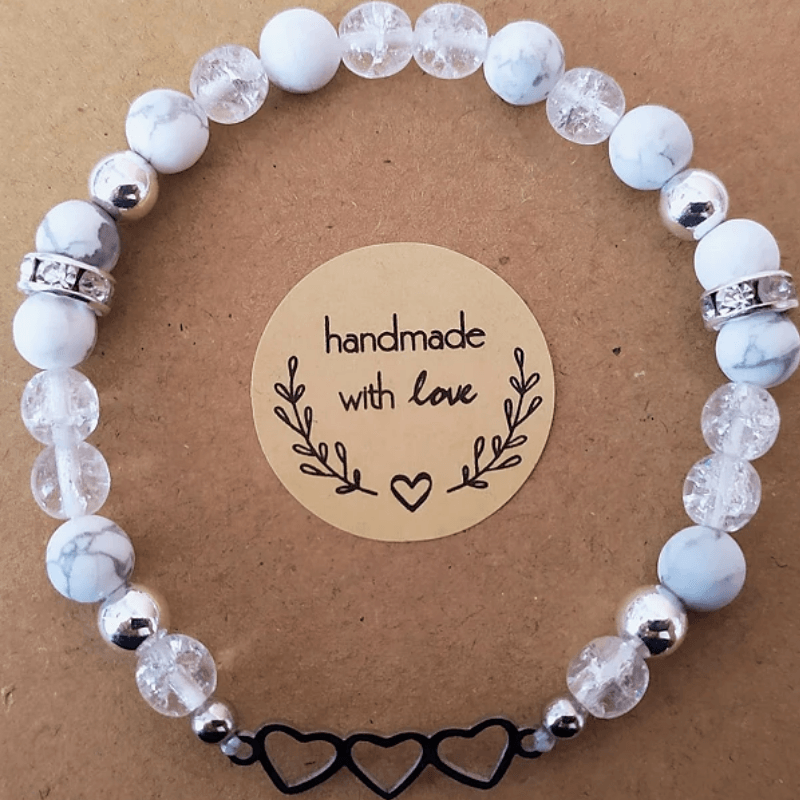 Dabīgā akmens pērle Hovlīts Ø8mm