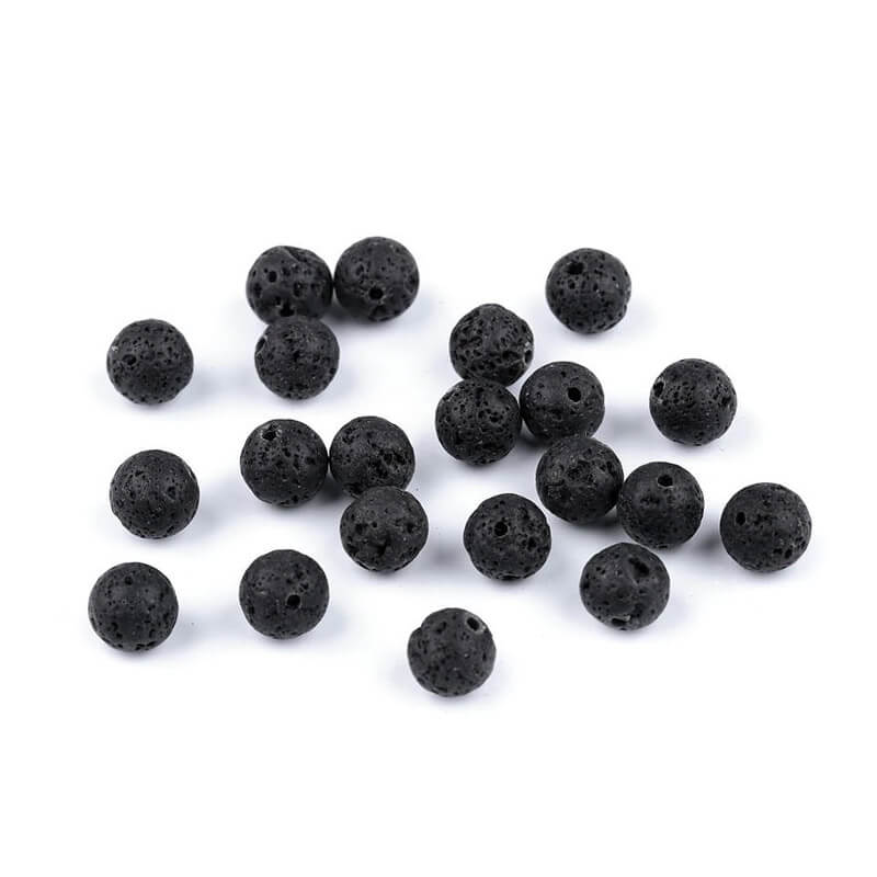 Lavas akmens pērle Ø6mm